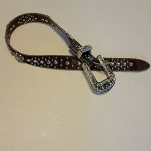 Girls western bling belt